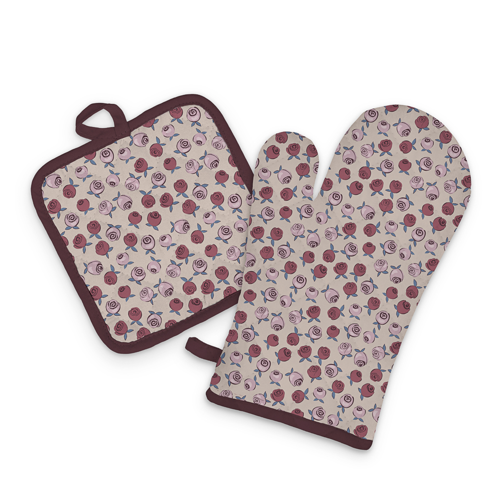 Прихватка тм PROVANCE Бургунди 18х18см, 100% хлопок, 2 дизайна, арт.№ 493-177