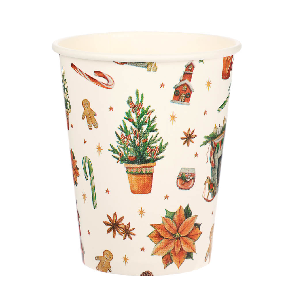Набор бумажных стаканов Новогоднее настроение, 6 шт*250 мл, арт.№ 530-426