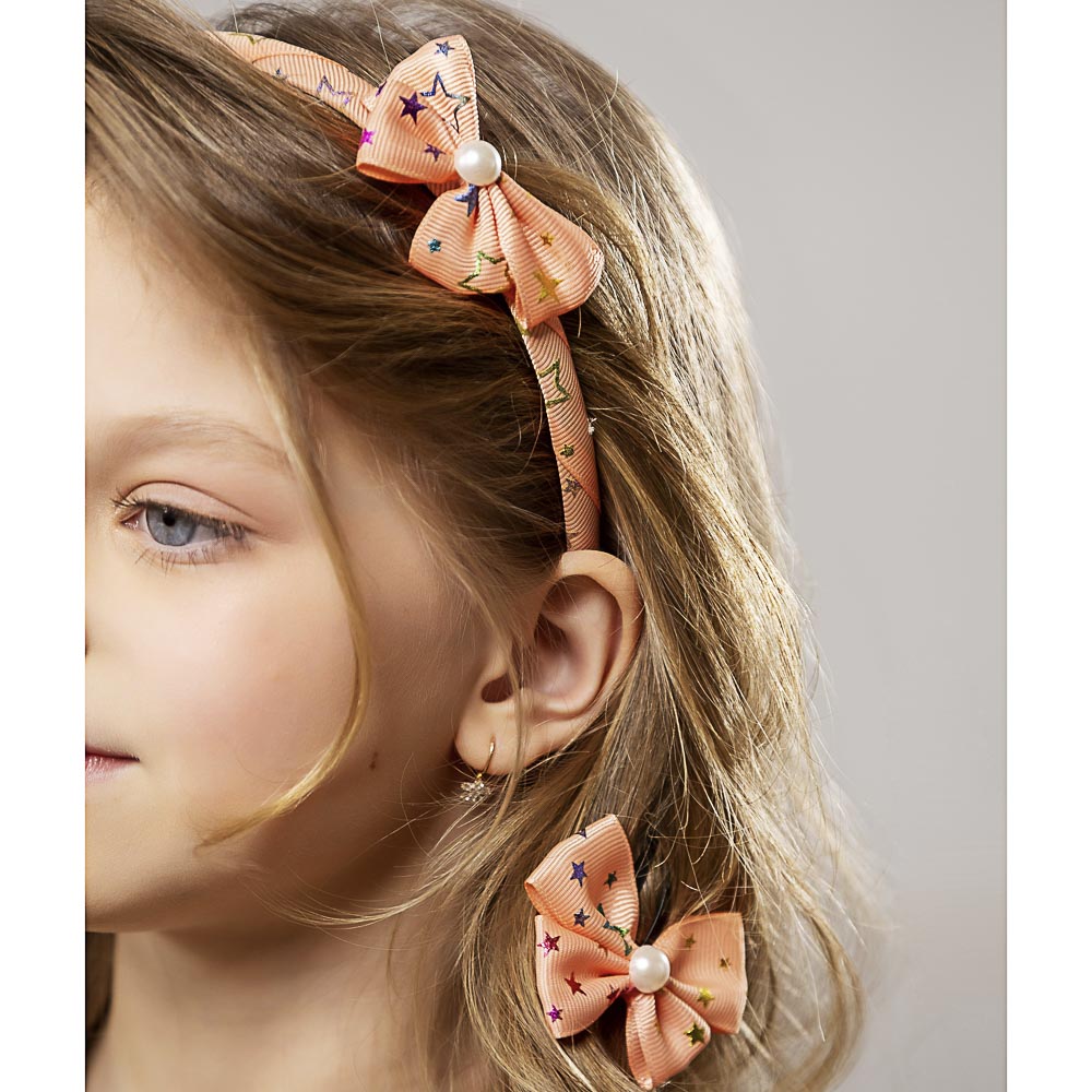 BERIOTTI Набор для волос: ободок 1см, заколка 2шт 4,5см, полиэстер, полистирол, металл, 2 дизайна, арт.№ 316-306