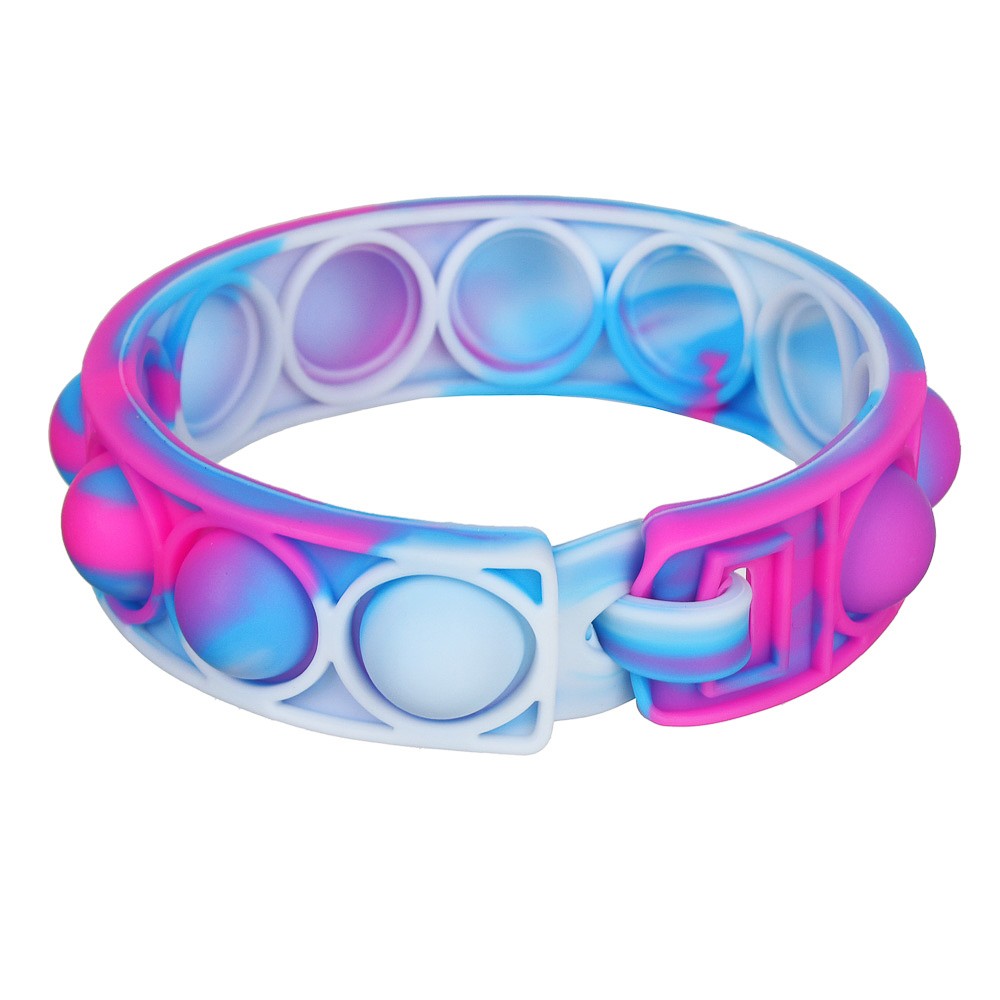 ИГРОЛЕНД Антистресс-головоломка Браслет POPIT, 25,5х3см, ПВХ, 4 дизайна, арт.№ 295-189