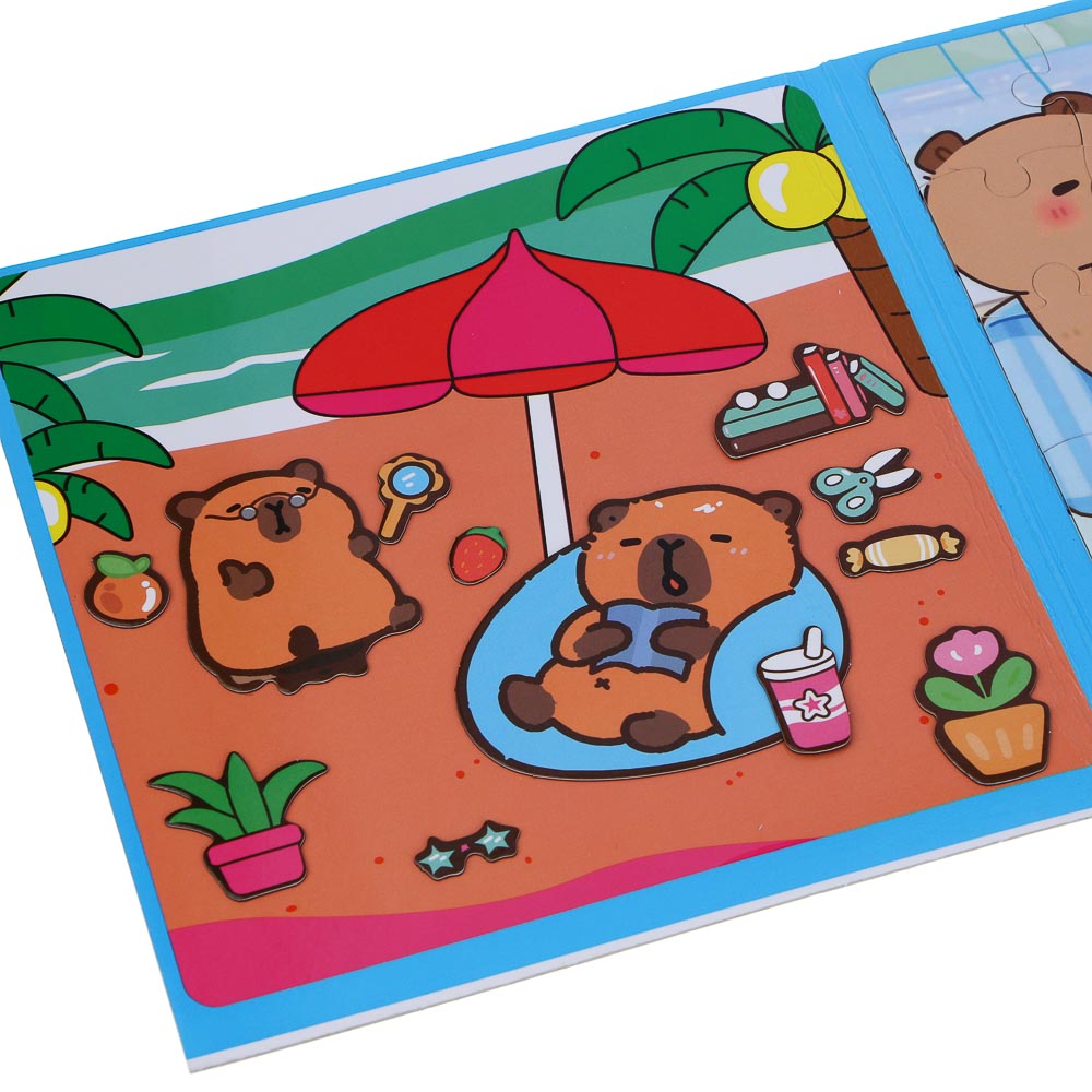 ХОББИХИТ Аппликация магнитная "Капибара", бумага, винил, 15,5х15,5см, 4 дизайна, арт.№ 284-323