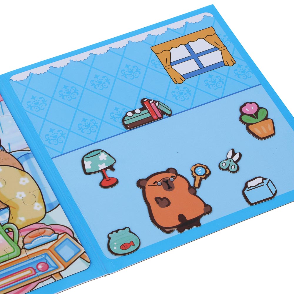 ХОББИХИТ Аппликация магнитная "Капибара", бумага, винил, 15,5х15,5см, 4 дизайна, арт.№ 284-323