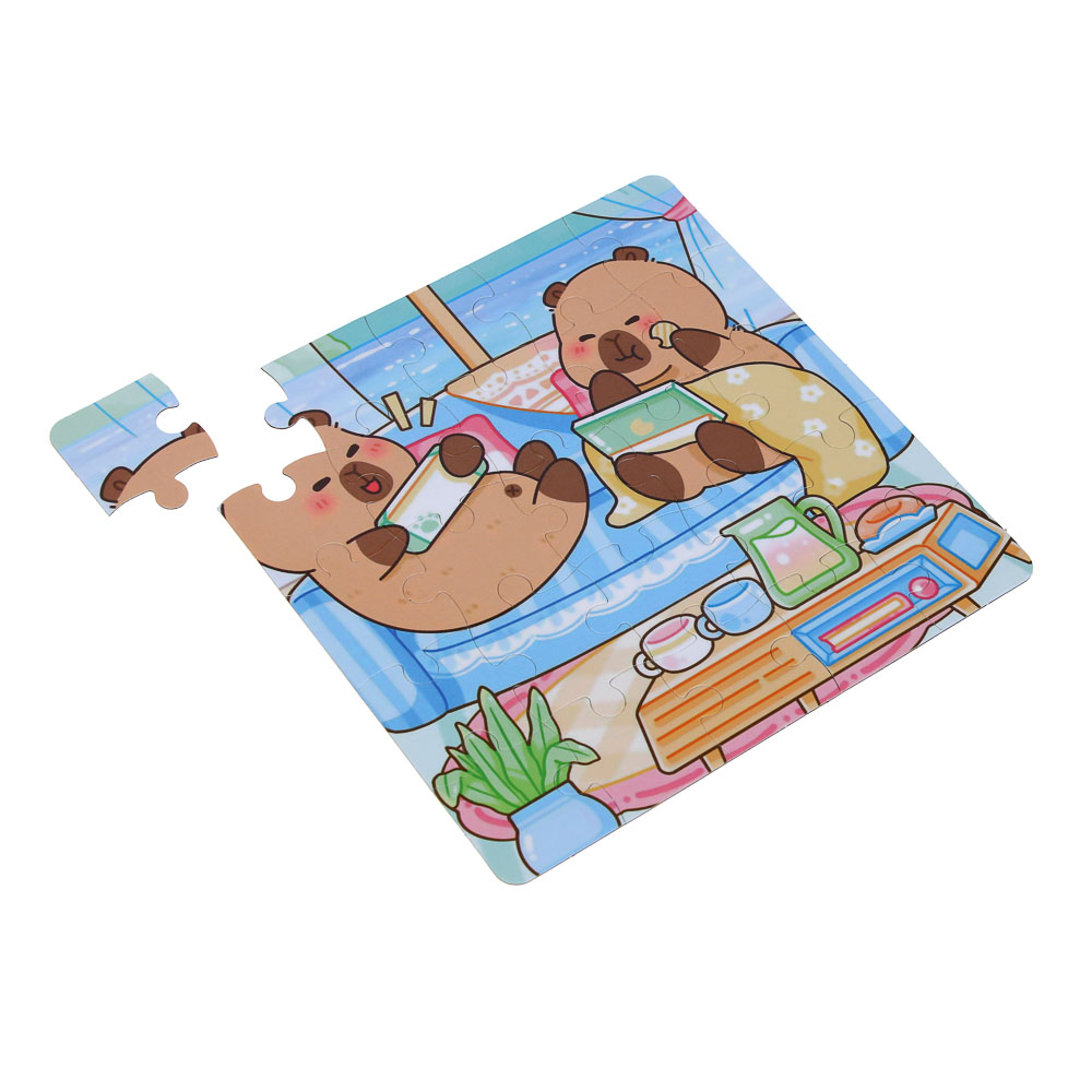 ХОББИХИТ Аппликация магнитная "Капибара", бумага, винил, 15,5х15,5см, 4 дизайна, арт.№ 284-323