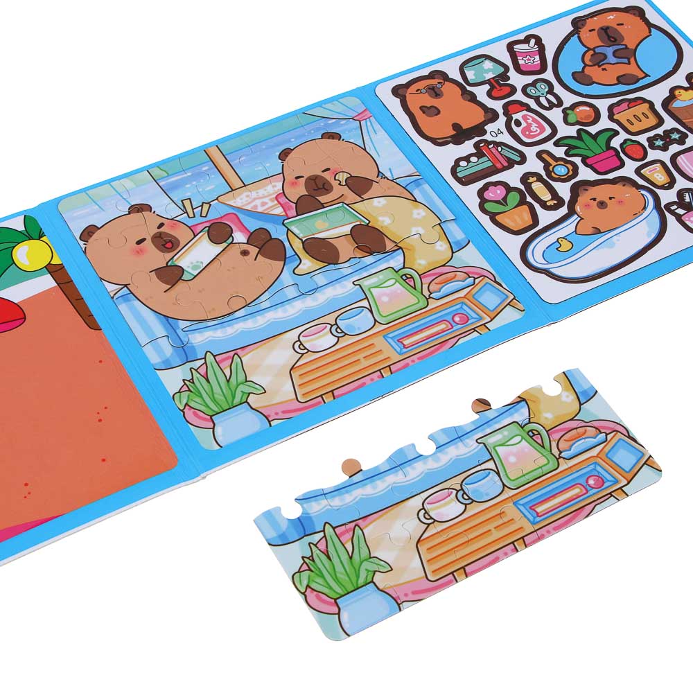 ХОББИХИТ Аппликация магнитная "Капибара", бумага, винил, 15,5х15,5см, 4 дизайна, арт.№ 284-323