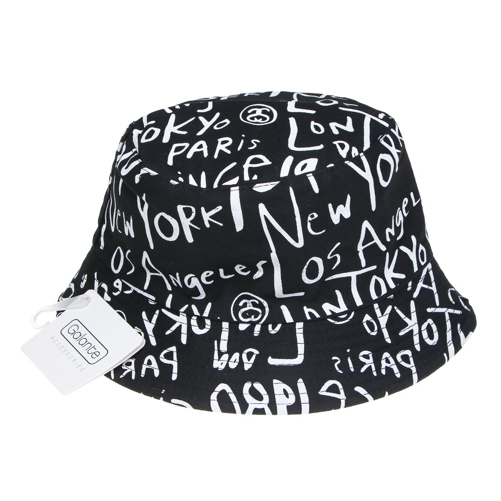 GALANTE Панама взрослая, р.58, 100% хлопок, черный, ВЛ25-08, арт.№ 314-907