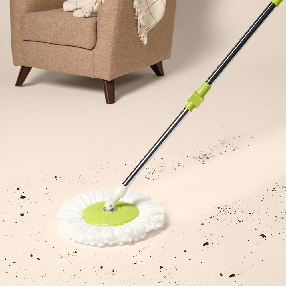 Набор для уборки с отжимом и смен.насадкой тм VETTA, доп.насадка, ведро 14л, метал.отжим, пластик, арт.№ 407-048