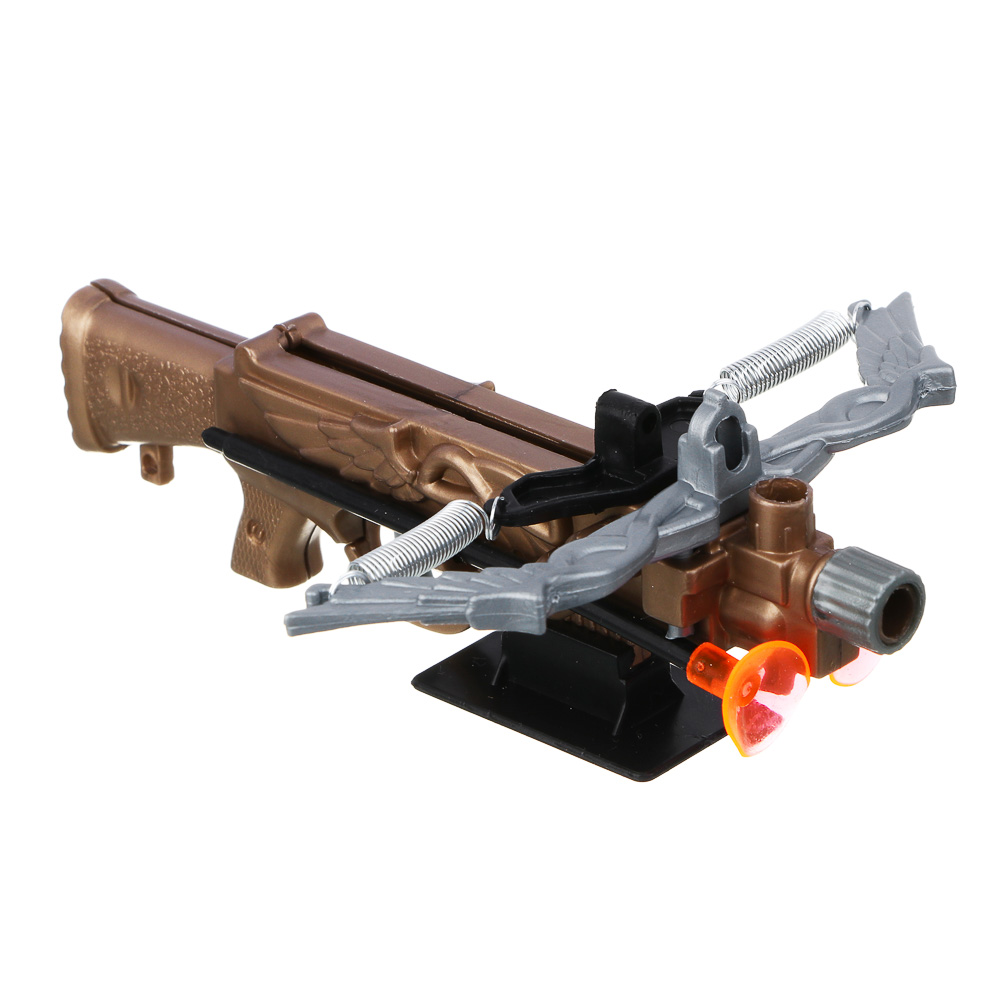 ИГРОЛЕНД Мини-арбалет на пружинах "Точный выстрел", 2 стрелы с присосками, PP, 14х5х18 см, 2 диз, арт.№ 261-769