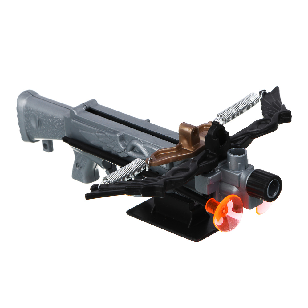 ИГРОЛЕНД Мини-арбалет на пружинах "Точный выстрел", 2 стрелы с присосками, PP, 14х5х18 см, 2 диз, арт.№ 261-769