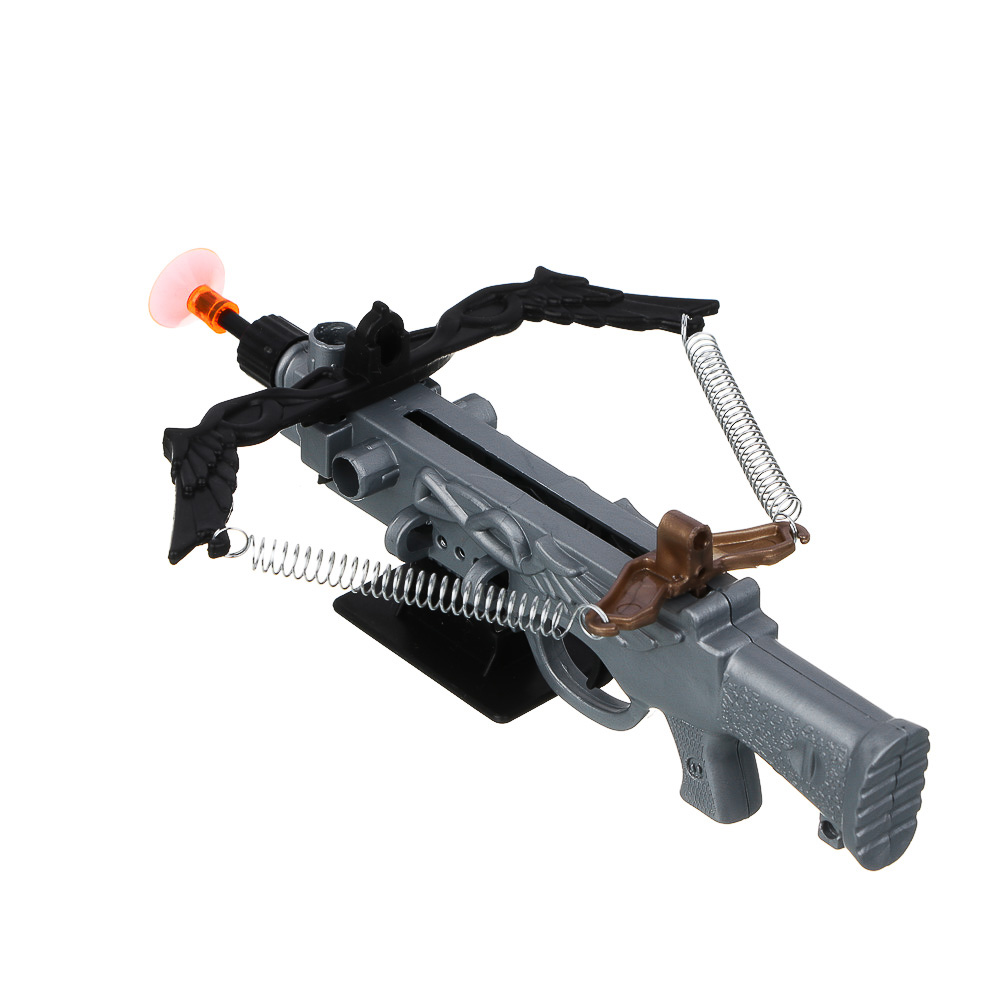 ИГРОЛЕНД Мини-арбалет на пружинах "Точный выстрел", 2 стрелы с присосками, PP, 14х5х18 см, 2 диз, арт.№ 261-769