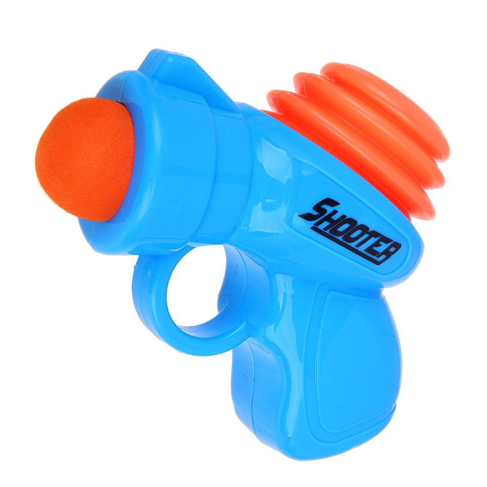 ИГРОЛЕНД Пистолет "Мегапушка", стреляет мягкими патронами, РР, 17х15,5х5,5, 2 цвета, арт.№ 261-770