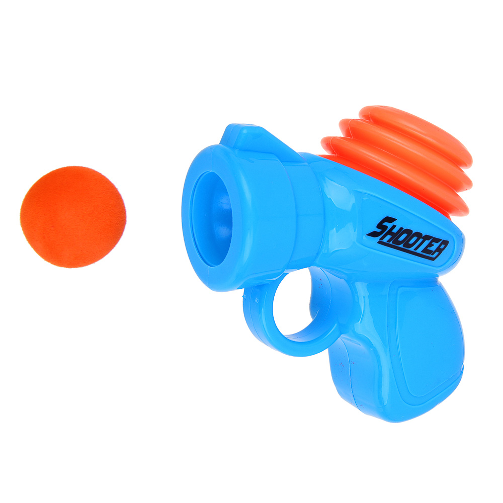 ИГРОЛЕНД Пистолет "Мегапушка", стреляет мягкими патронами, РР, 17х15,5х5,5, 2 цвета, арт.№ 261-770