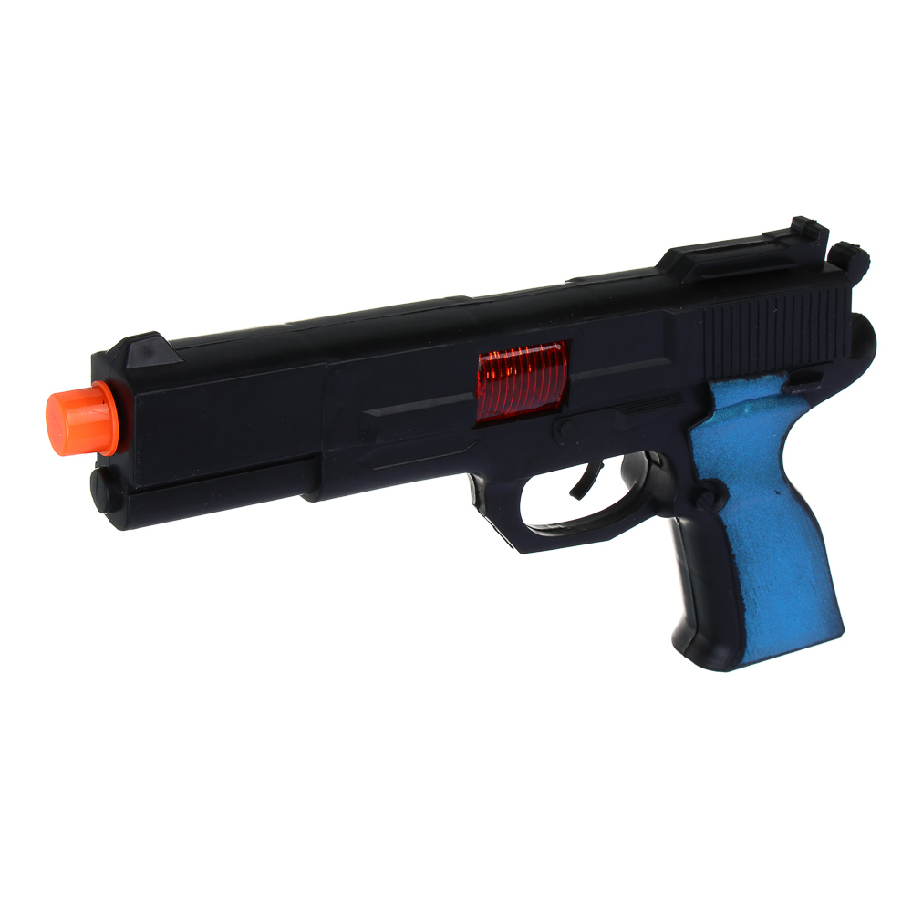 ИГРОЛЕНД Пистолет, трещотка, пластик, 15,5х3х29 см, 2 дизайна, арт.№ 261-771