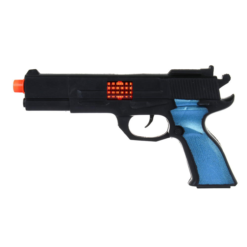 ИГРОЛЕНД Пистолет, трещотка, пластик, 15,5х3х29 см, 2 дизайна, арт.№ 261-771