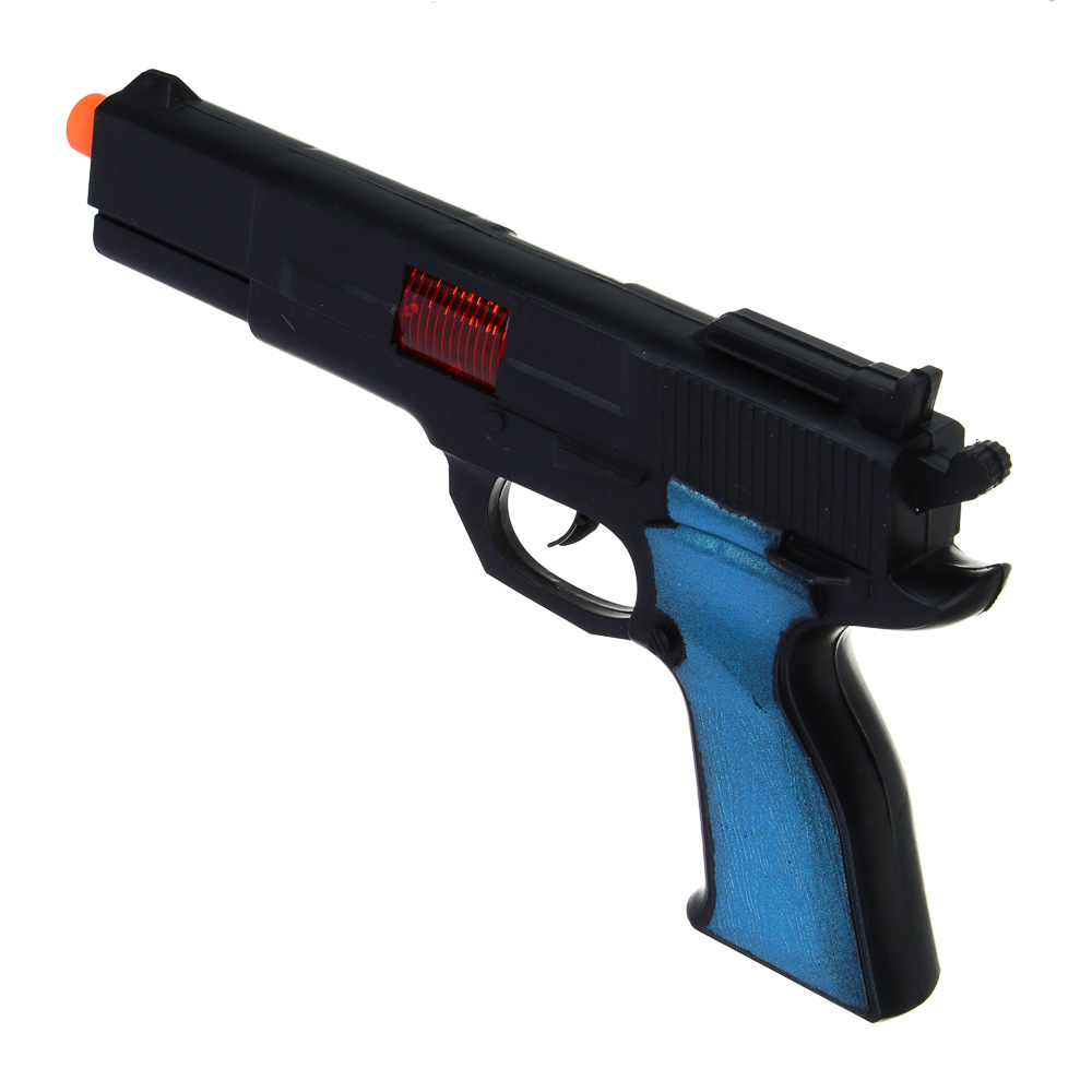 ИГРОЛЕНД Пистолет, трещотка, пластик, 15,5х3х29 см, 2 дизайна, арт.№ 261-771