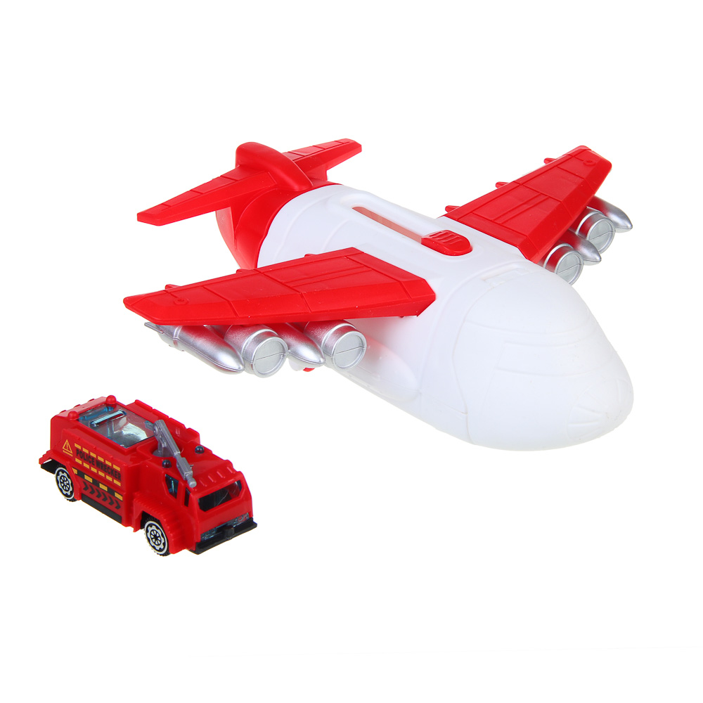 ИГРОЛЕНД Самолет с запуском и машинкой, ABS, PP, 21,6х24х6 см, 3 дизайна, арт.№ 276-160
