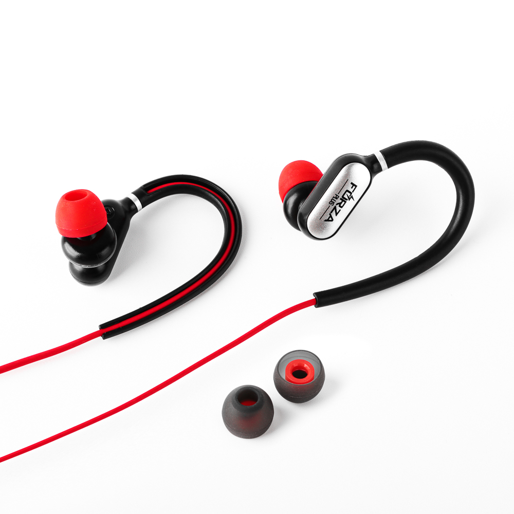 Наушники проводные внутриканальные FORZA, с дужками, гарнитура, коробка картон, арт.№ 916-132