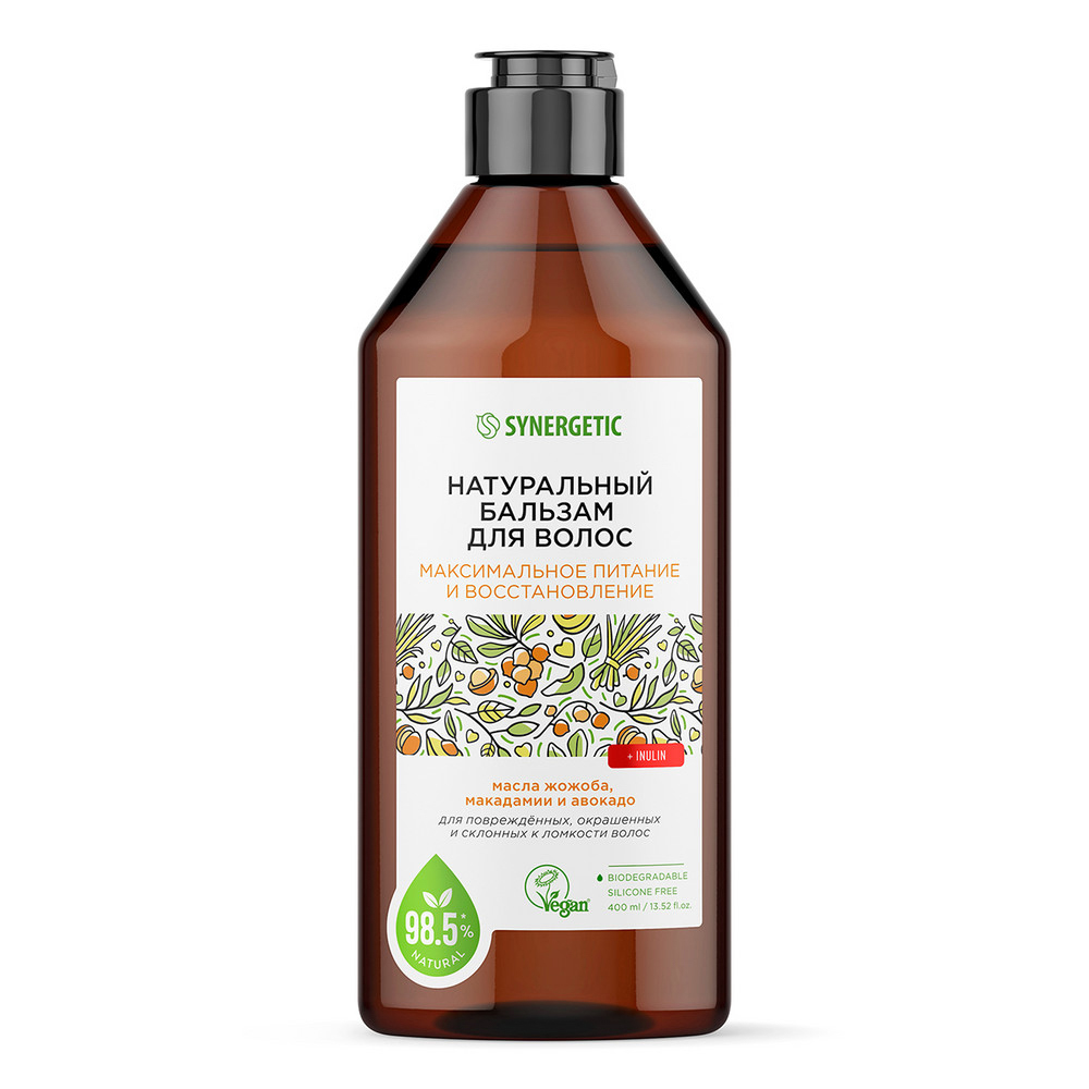 Бальзам для волос SYNERGETIC Максимальное питание и восстановление, 400мл, арт.№ 971-062