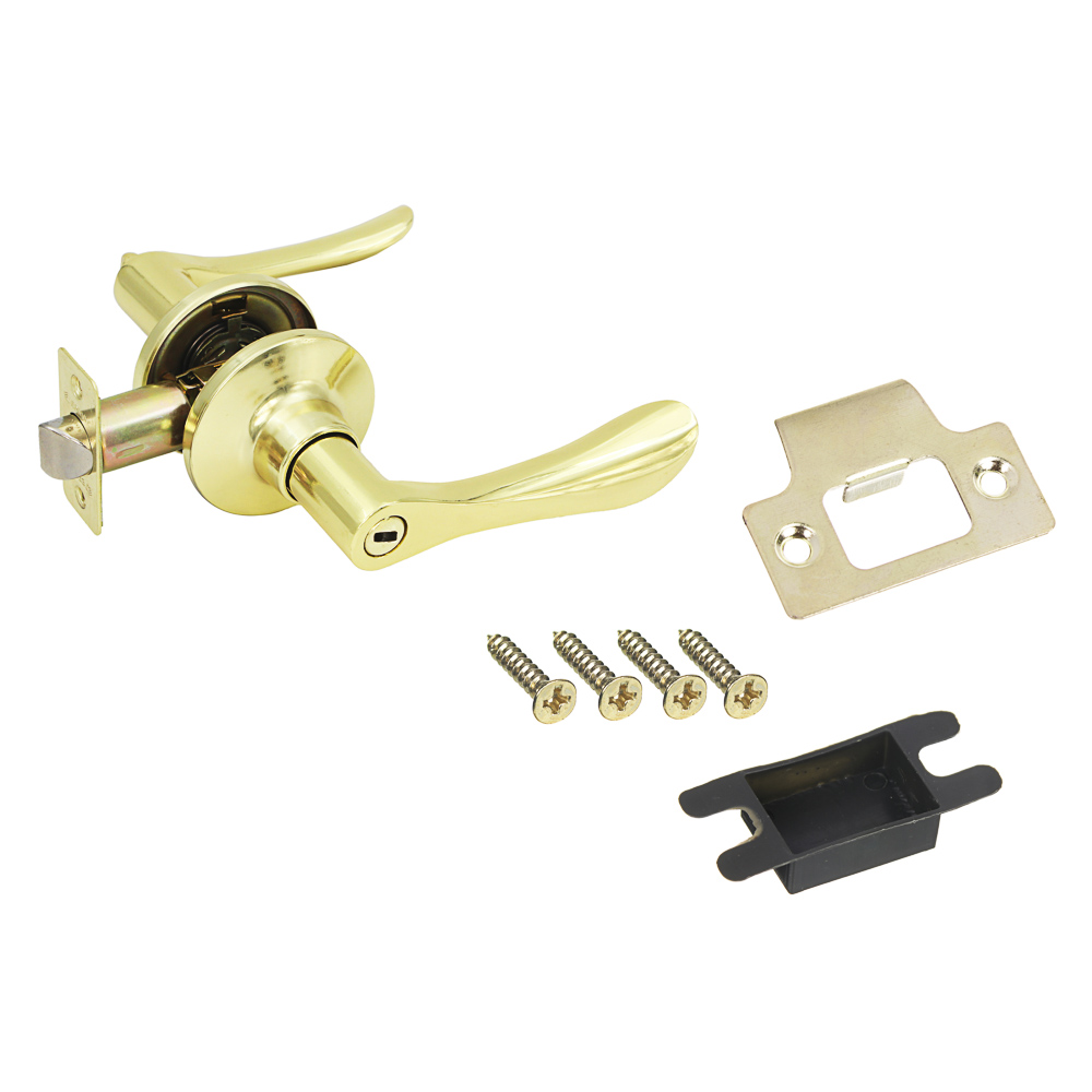Комплект дверных ручек "ЗОЛОТО", с фиксатором, арт.№ 673-054