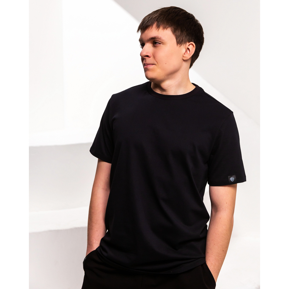 BY Basic Футболка мужская, хлопок, цвет черный, размер XXL, арт.№ 833-168
