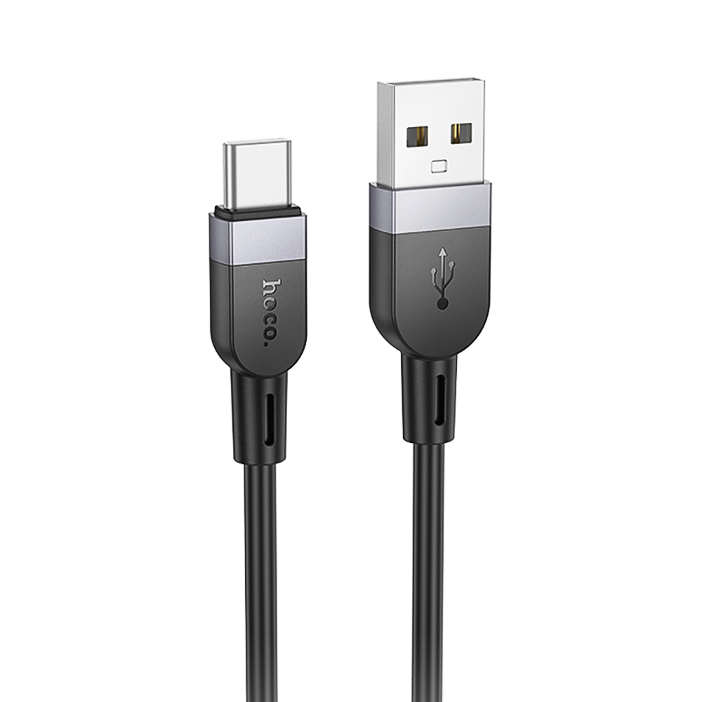 Кабель для зарядки USB(A)-Type C hoco. модель X109 Energy, 2 м, силикон, черный, арт.№ 931-578
