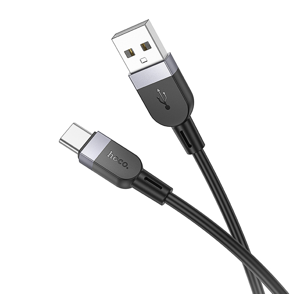 Кабель для зарядки USB(A)-Type C hoco. модель X109 Energy, 2 м, силикон, черный, арт.№ 931-578