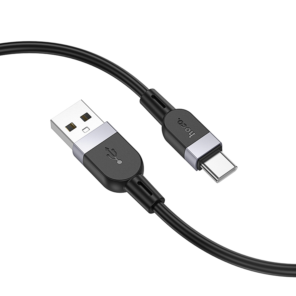 Кабель для зарядки USB(A)-Type C hoco. модель X109 Energy, 2 м, силикон, черный, арт.№ 931-578