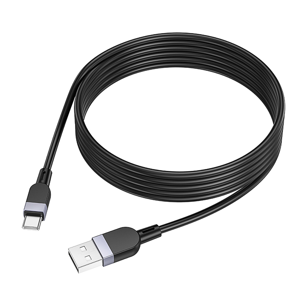 Кабель для зарядки USB(A)-Type C hoco. модель X109 Energy, 2 м, силикон, черный, арт.№ 931-578