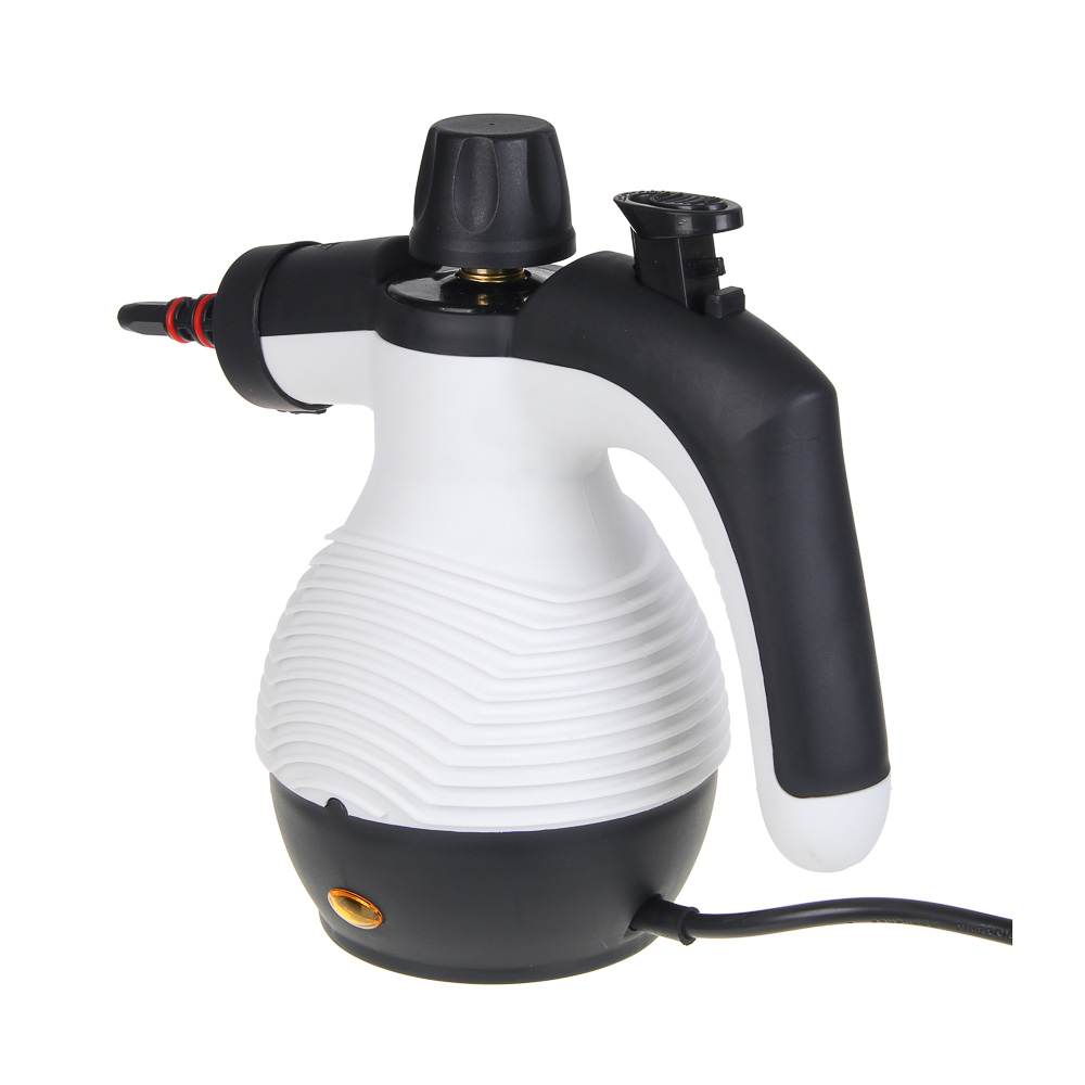 LEBEN Пароочиститель, 1000Вт, 9 насадок, от сети 220В, серый, арт.№ 248-018