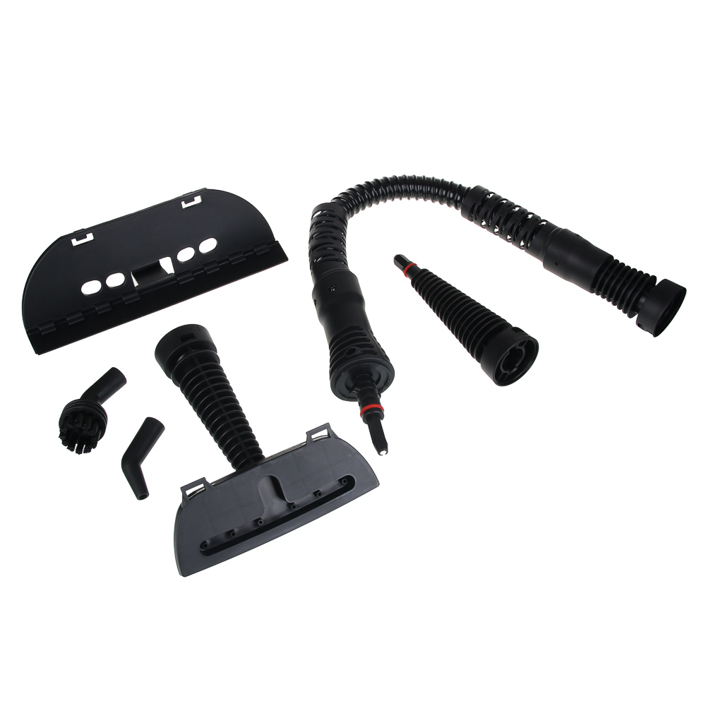 LEBEN Пароочиститель, 1000Вт, 9 насадок, от сети 220В, серый, арт.№ 248-018