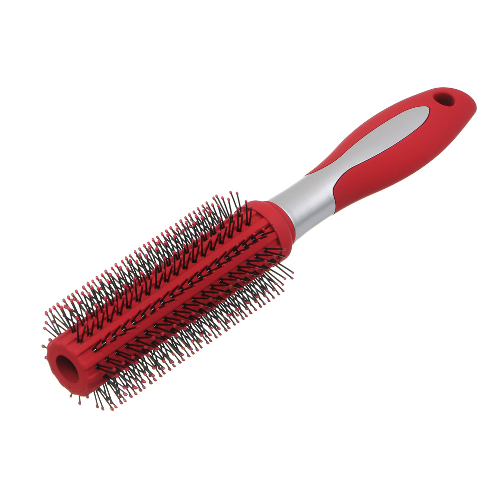 ЮНИLOOK Расческа-брашинг, пластик, силикон, 23,5см, 2 цвета, арт.№ 356-250