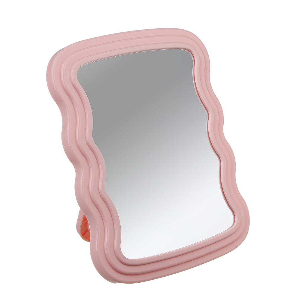 Зеркало настольное  тм ЮНИLOOK Софтлайн, пластик, стекло, 20,5х16см, 3 цвета, арт.№ 301-280