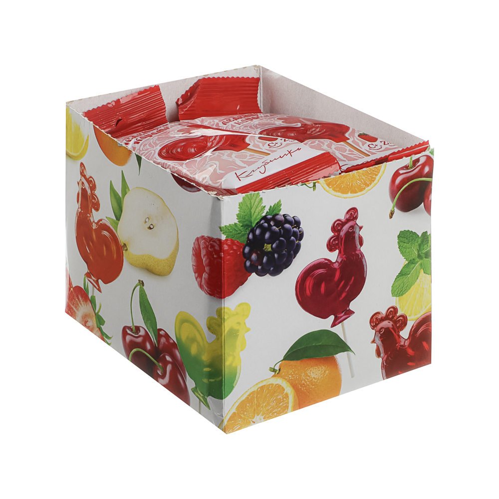 BY Русские Супергерои БАД Петушок Леденцовая карамель с цинком и витамином С со вкусом клубники, 17г, арт.№ 015-242