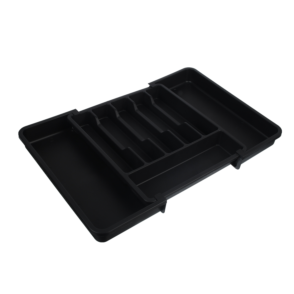 Лоток для столовых приборов тм VETTA, раздвигающийся, 37х33 см, пластик, арт.№ 485-197