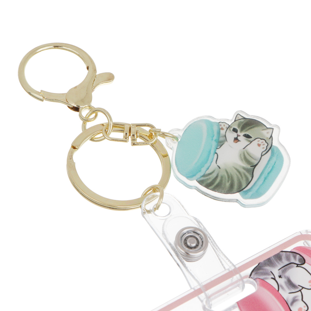 Чехол брелок для пропуска тм ЮL Lovely Kitten с шармом, пластик, металл, 10,5х6,5см, 4 дизайна, арт.№ 334-153