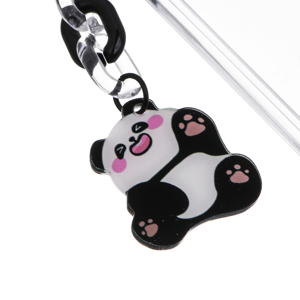 Чехол брелок для пропуска тм ЮL Pan-Da! на пружинке, пластик, металл, 10,5х6,5см, 4 дизайна, арт.№ 334-154