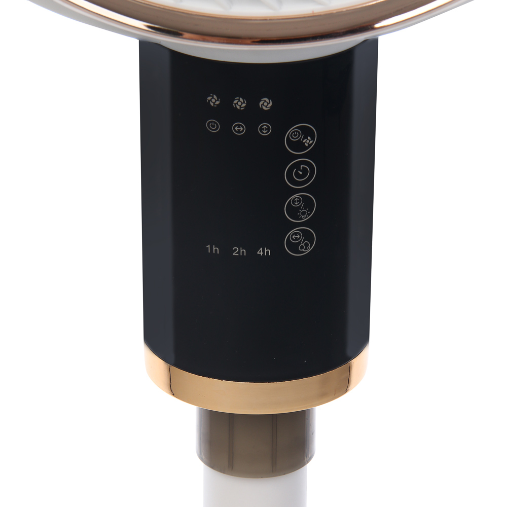 Вентилятор напольный с увлажнителем тм LEBEN 33Вт, 160мл, d24см, 220в, таймер, пульт ДУ, белый, арт.№ 243-014