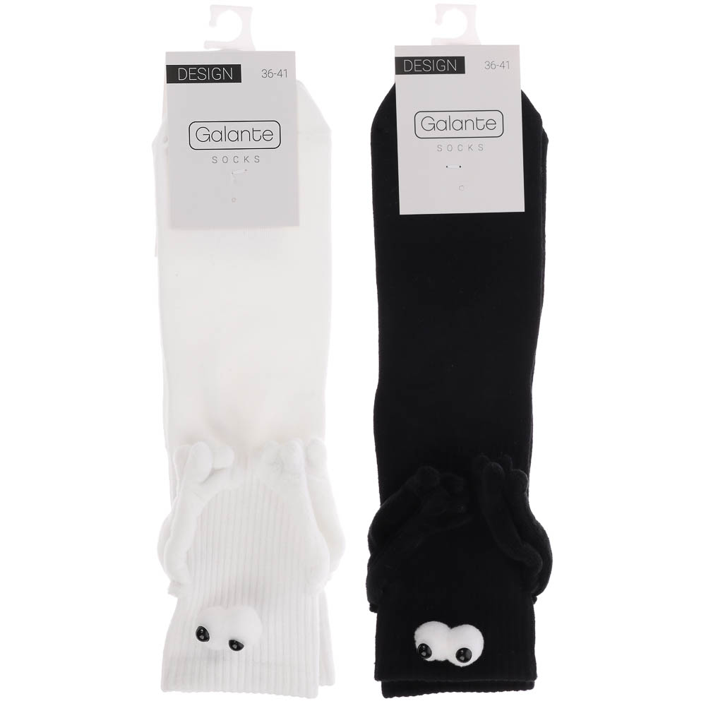 Носки универсальные, ручки-магниты, тм GALANTE, р. 36-41, 85% хлопок, 10п/э,5% эластан, разноцветные, арт.№ 019-608