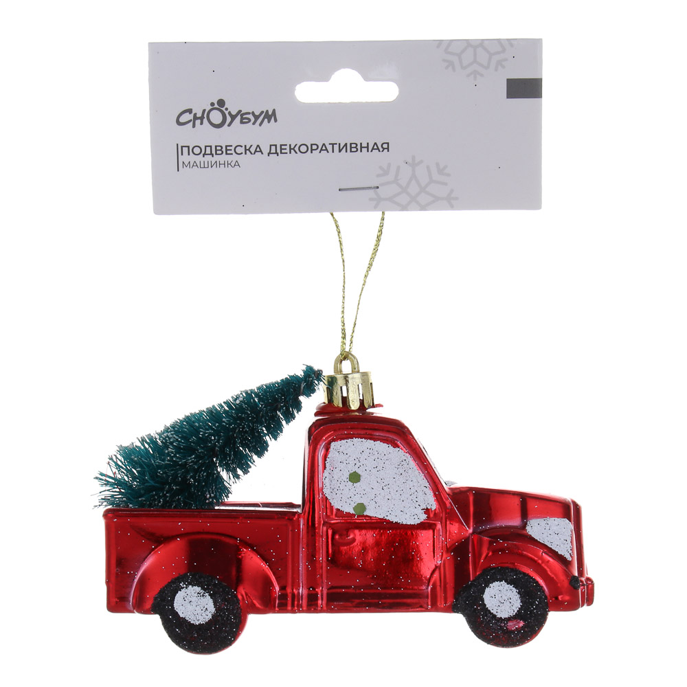 СНОУ БУМ Подвеска декоративная, "Машинка", 11х5,3х6,5см, пластик, арт.№ 397-385
