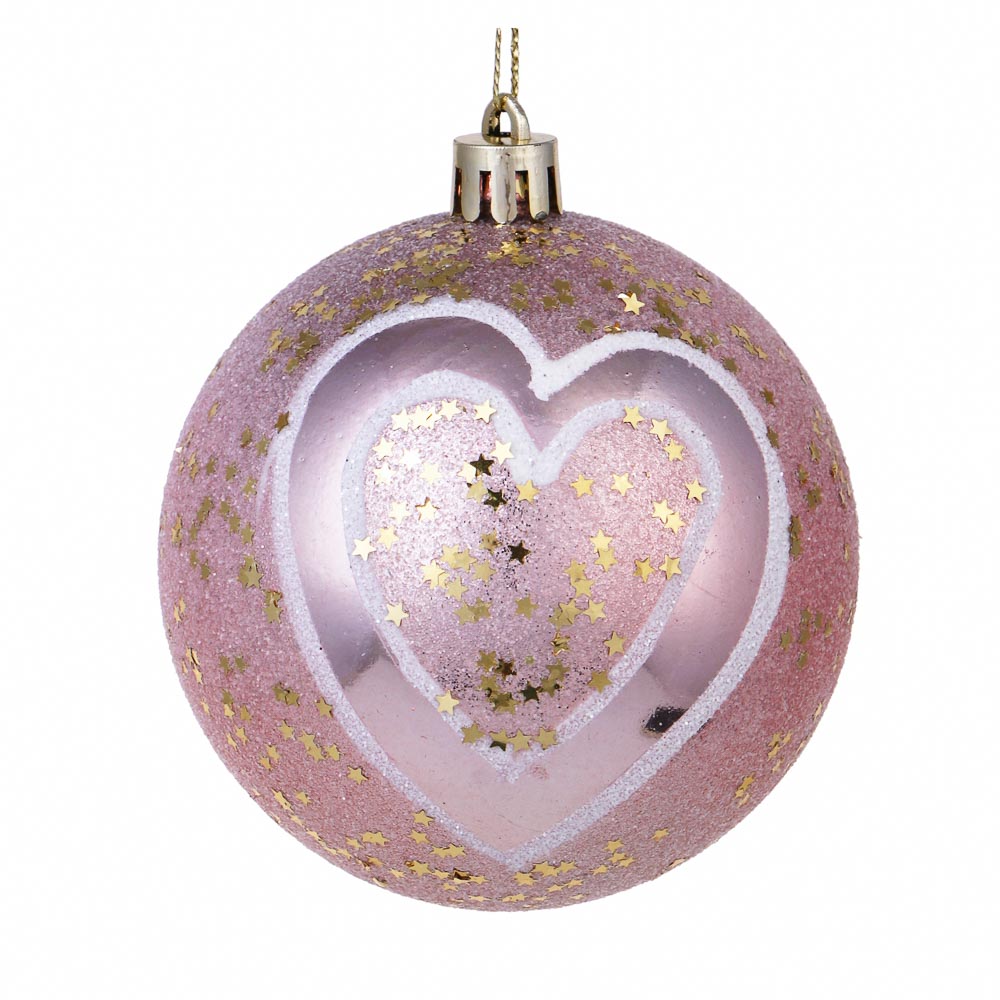 СНОУ БУМ Набор шаров 8 см, 4 шт, розовый, 26-181, арт.№ 373-598