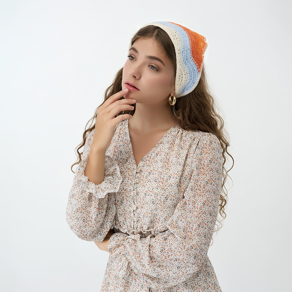 GALANTE Косынка вязаная женская, р-р 50x35см, 100% полиэстер, 6 дизайнов, арт.№ 314-930