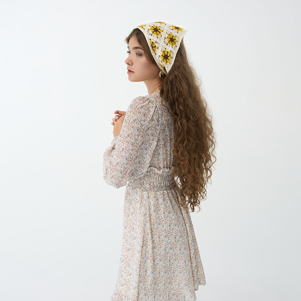 GALANTE Косынка вязаная женская, р-р 50x35см, 100% полиэстер, 6 дизайнов, арт.№ 314-930