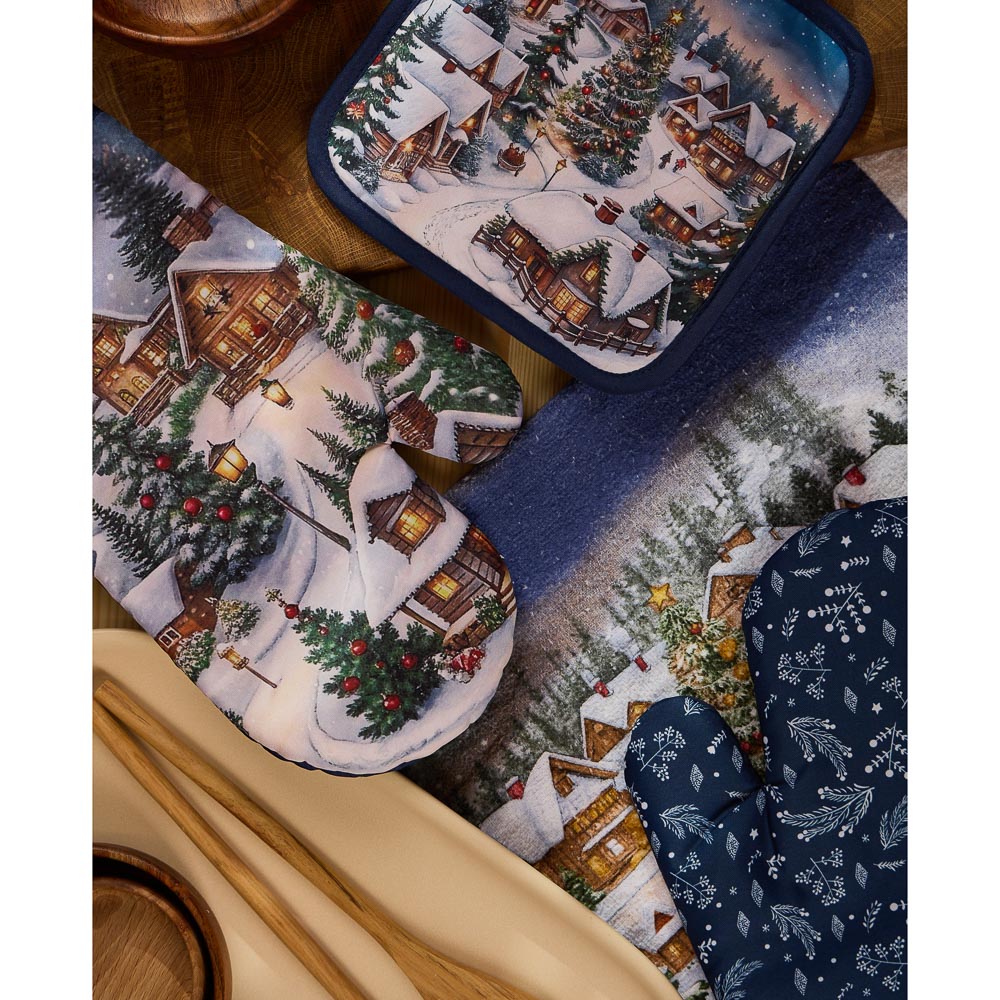 PROVANCE Нордик Прихватка, 17х17см, 100% полиэстер, домики, арт.№ 492-289