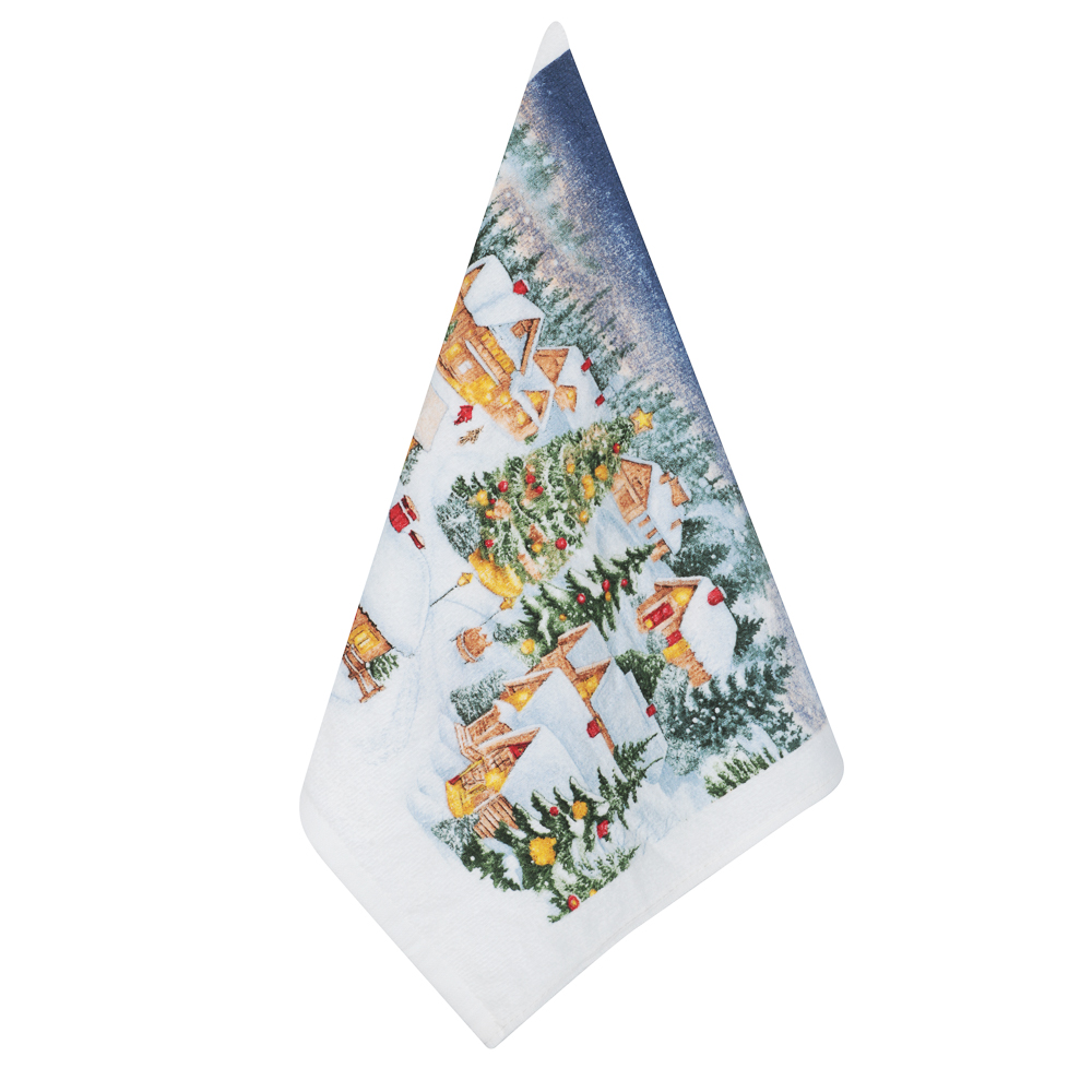 PROVANCE Нордик Полотенце кухонное, 38х63см, 55% хлопок, 45% полиэстер, домики, арт.№ 492-291