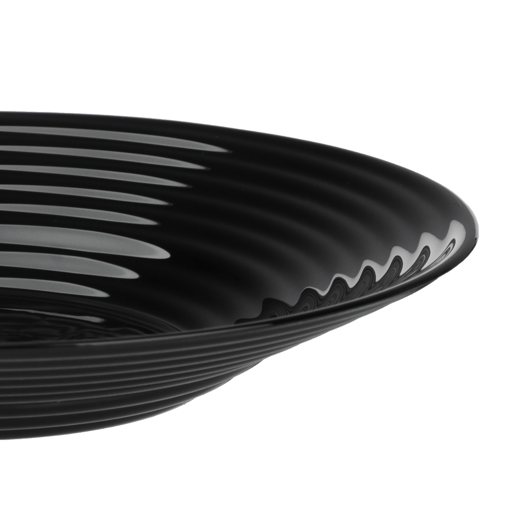 MILLIMI Бароло Тарелка суповая 21,5см черная опаловое стекло, арт.№ 818-375