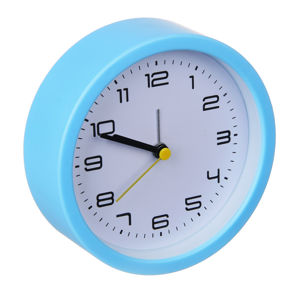 LADECOR CHRONO Будильник с подсветкой, 1*АА, 12x4x12 см, пластик, 4 цвета, арт.№ 529-038