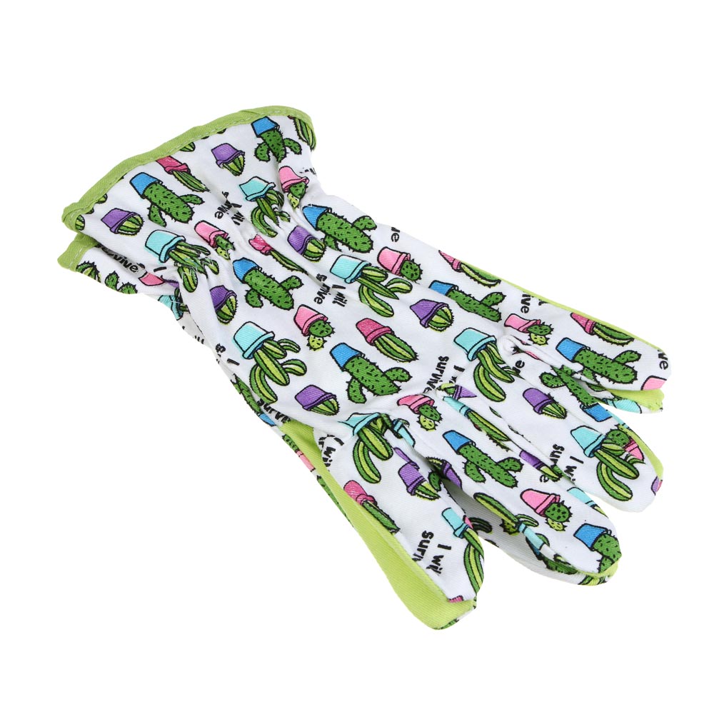 INBLOOM Перчатки садовые S/M, 23х10см, 40г, хлопок, арт.№ 180-026