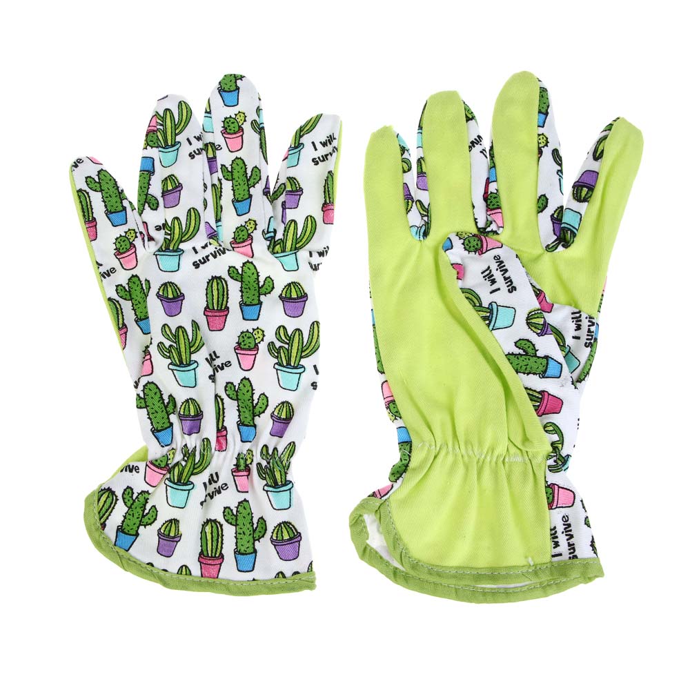 INBLOOM Перчатки садовые S/M, 23х10см, 40г, хлопок, арт.№ 180-026