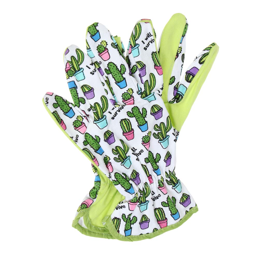 INBLOOM Перчатки садовые S/M, 23х10см, 40г, хлопок, арт.№ 180-026