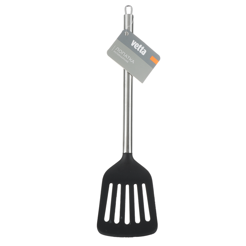 VETTA Аргенто Лопатка кулинарная с прорезями, нейлон, ручка нерж.сталь, арт.№ 881-145