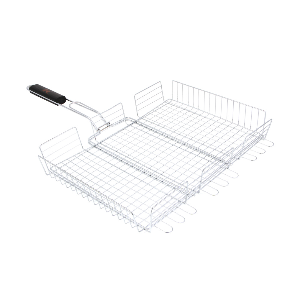 Решетка-гриль хром. тм GRILLBOOM, 30х40х7см, арт.№ 104-025